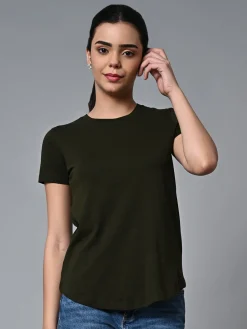 Women Cottonworld Round Neck | Regular Fit^Women's Cotton Regular Fit Tshirt