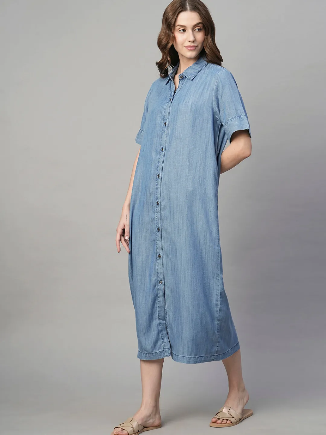 Women Cottonworld Dresses^Women's Tencel Regular Fit Dress