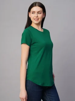 Women Cottonworld Round Neck | Regular Fit^Women's 100% Cotton Regular Fit Tshirt