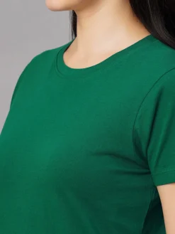 Women Cottonworld Round Neck | Regular Fit^Women's 100% Cotton Regular Fit Tshirt