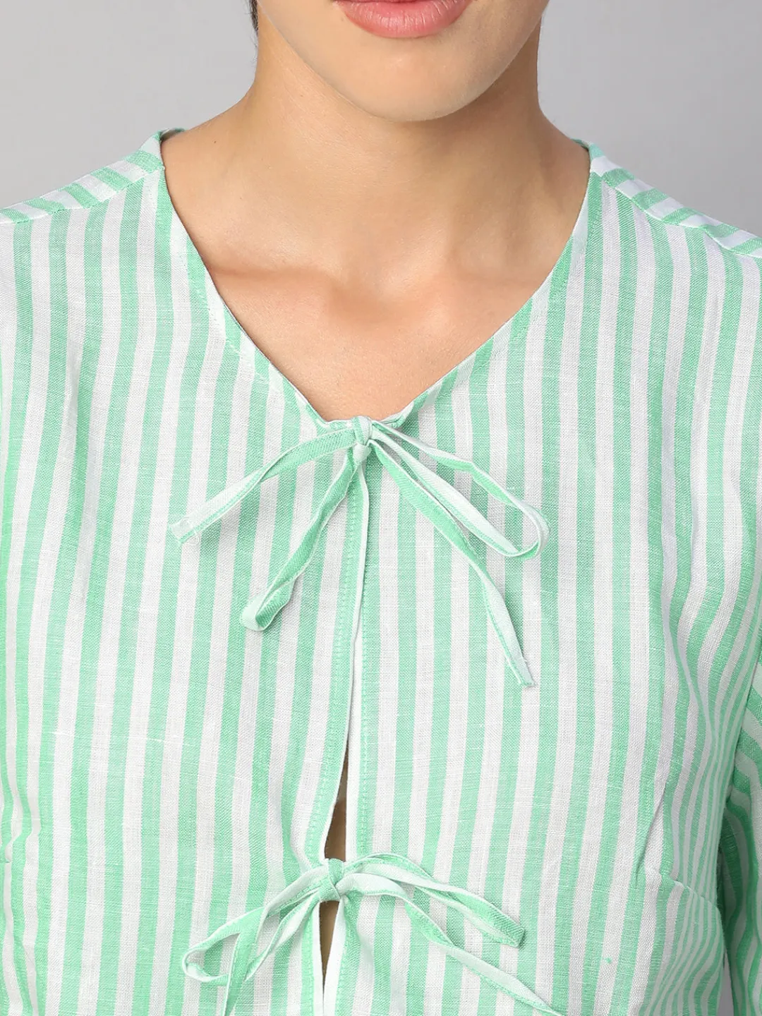 Women Cottonworld Tops & Shirts | Tops & Shirts^Women's 100% Linen Regular Fit Blouse