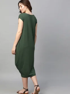 Women Cottonworld Dresses^Women's Cotton Bamboo Elastane Regular Fit Kdress