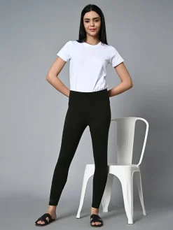 Women Cottonworld Leggings^Women's Cotton Elastane Slim Fit Knit Tights