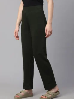 Women Cottonworld Trousers^Women's Cotton Elastane Regular Fit Knit Pant