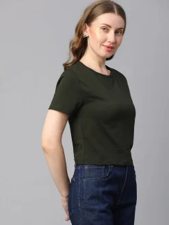 Women Cottonworld Round Neck | Regular Fit^Women's Cotton Elastane Regular Fit Tshirt