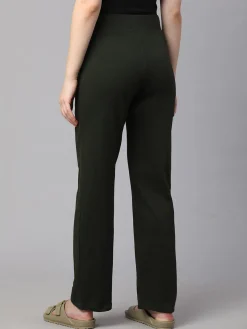 Women Cottonworld Trousers^Women's Cotton Elastane Regular Fit Knit Pant