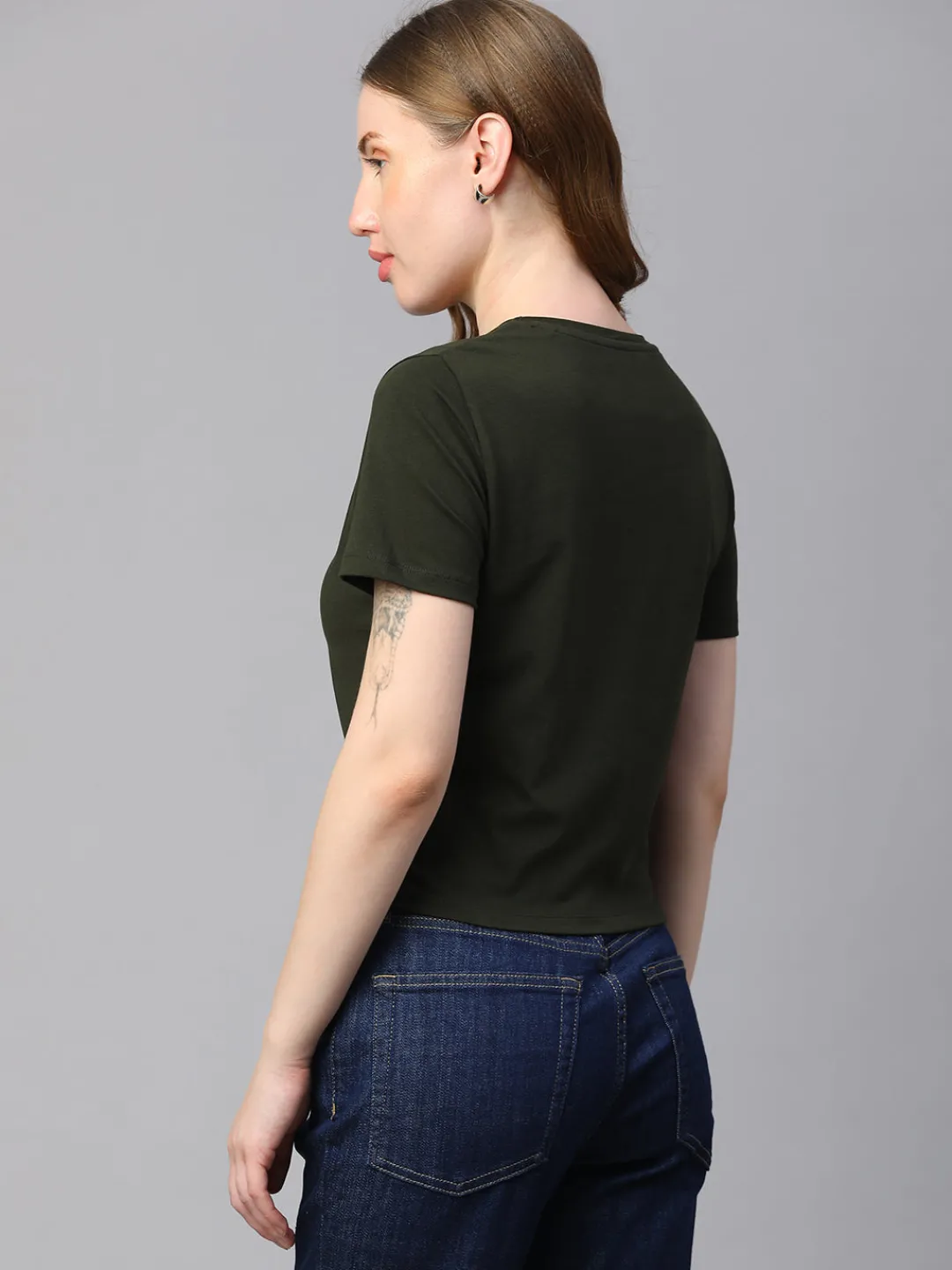 Women Cottonworld Round Neck | Regular Fit^Women's Cotton Elastane Regular Fit Tshirt