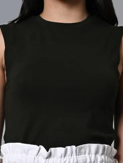 Women Cottonworld Vests^Women's Cotton Elastane Slim Fit Vest