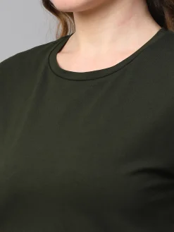 Women Cottonworld Round Neck | Regular Fit^Women's Cotton Elastane Regular Fit Tshirt