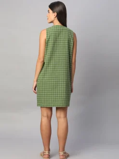 Women Cottonworld Dresses | Dresses^Women's Cotton Linen Regular Fit Dress
