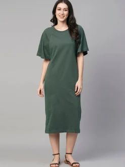 Women Cottonworld Dresses^Women's Cotton Loose Fit Knit Dress