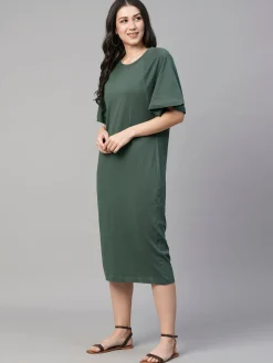 Women Cottonworld Dresses^Women's Cotton Loose Fit Knit Dress