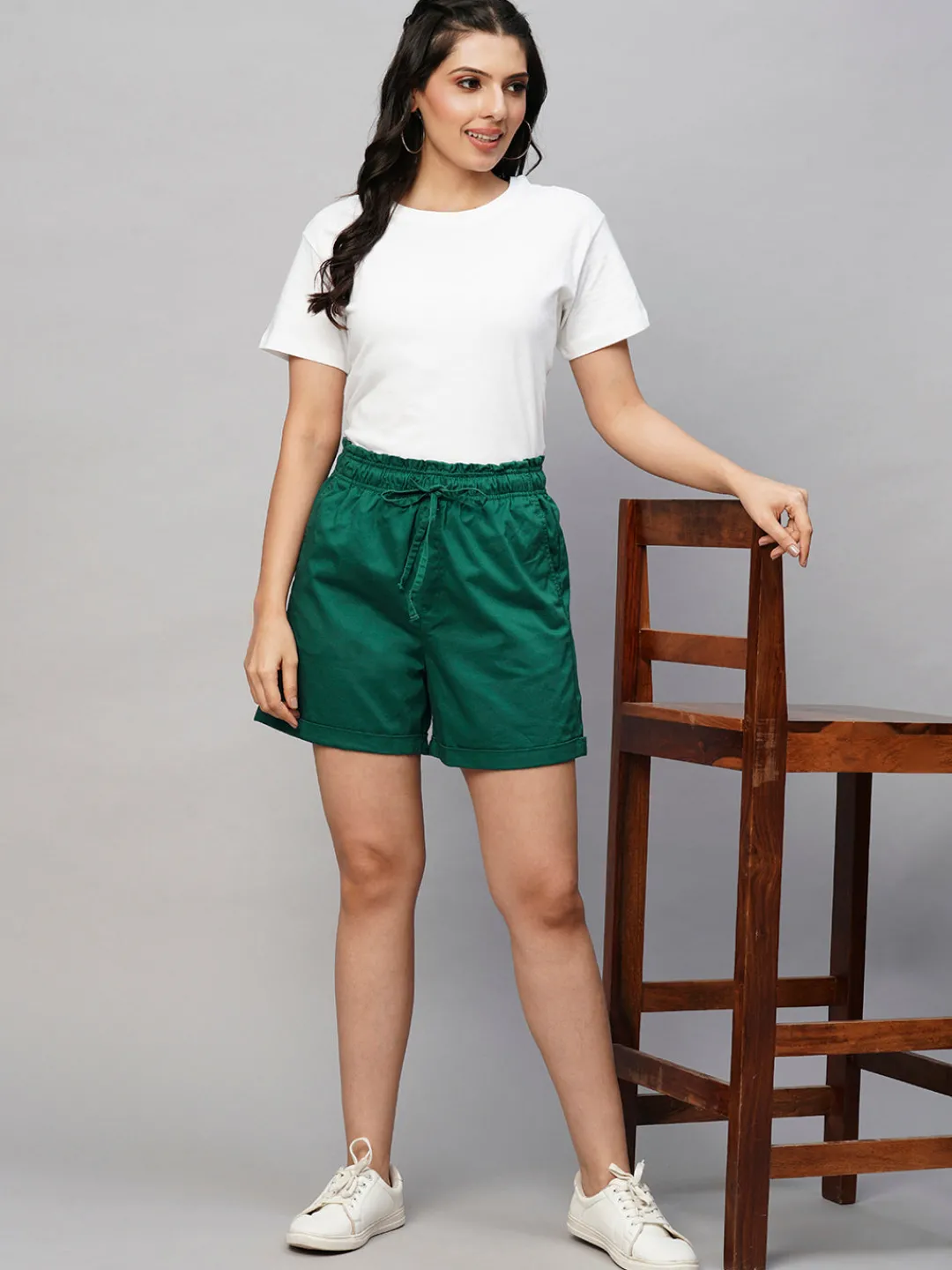 Women Cottonworld Shorts^Women's Cotton Lycra Regular Fit Shorts