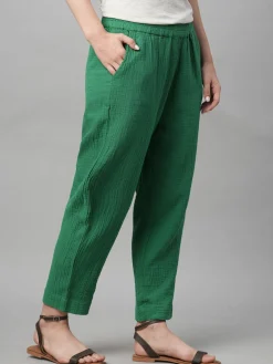 Women Cottonworld Trousers | Womens Co-Ord Sets^Women's Cotton Regular Fit Pant