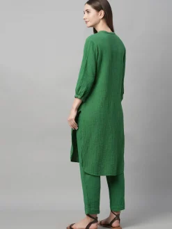 Women Cottonworld Womens Co-Ord Sets^Women's Cotton Regular Fit Kurta