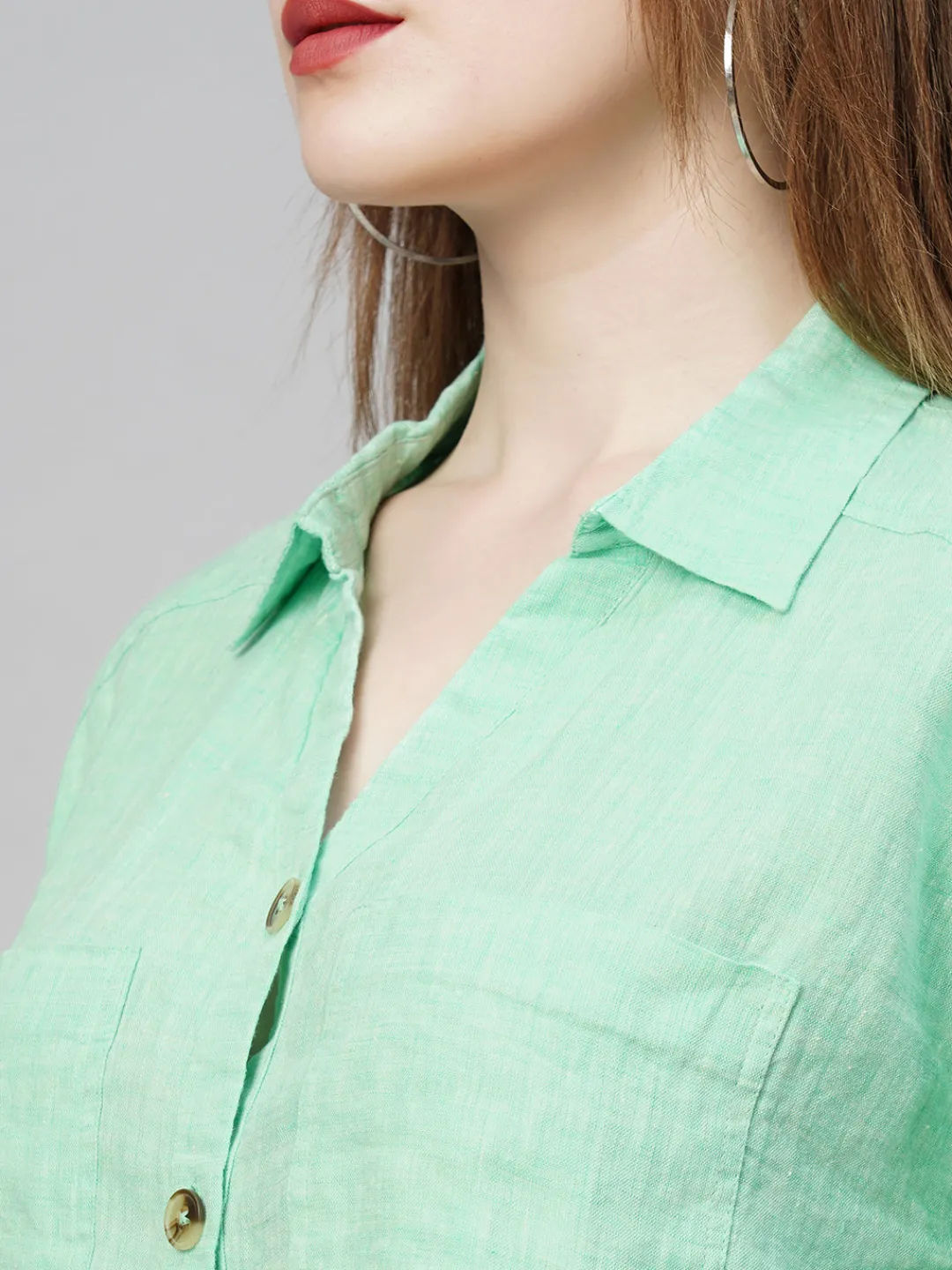 Women Cottonworld Tops & Shirts | Tops & Shirts^Women's Linen Loose Fit Blouse