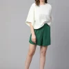 Women Cottonworld Shorts | Shorts^Women's Linen Viscose Regular Fit Shorts