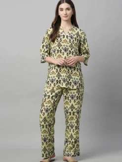 Women Cottonworld Loungewear^Women's Viscose Regular Fit Pyjama Suit