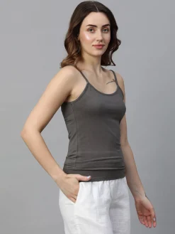 Women Cottonworld Vests^Women's Cotton Bamboo Elastane Slim Fit Vest