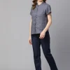 Women Cottonworld Tops & Shirts | Tops & Shirts^Women's Linen Slim Fit Blouse