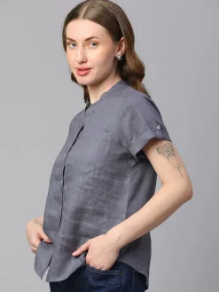 Women Cottonworld Tops & Shirts | Tops & Shirts^Women's Linen Slim Fit Blouse