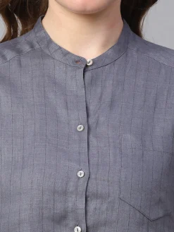 Women Cottonworld Tops & Shirts | Tops & Shirts^Women's Linen Slim Fit Blouse