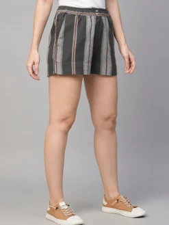 Women Cottonworld Shorts | Shorts^Women's Viscose Linen Regular Fit Shorts