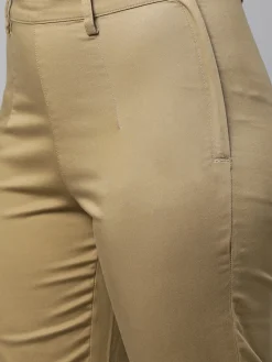 Women Cottonworld Trousers^Women's Cotton Elastane Regular Fit Pant
