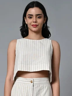 Women Cottonworld Tops & Shirts | Tops & Shirts^Women's Cotton Linen Regular Fit Blouse