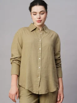 Women Cottonworld Womens Co-Ord Sets^Women's Cotton Viscose Boxy Fit Blouse