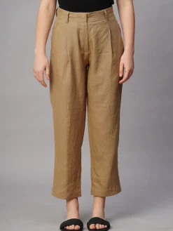 Women Cottonworld Pants | Pants^Women's Linen Regular Fit Pant