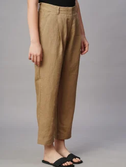 Women Cottonworld Pants | Pants^Women's Linen Regular Fit Pant