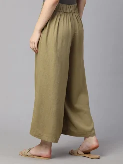 Women Cottonworld Culottes^Women's Linen Viscose Regular Fit Culotte