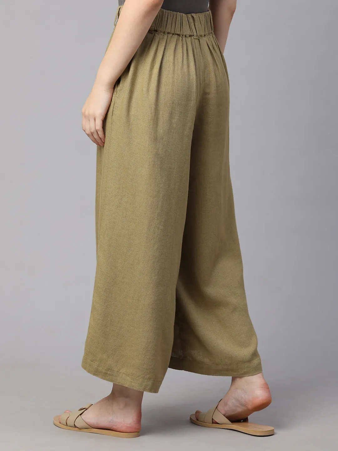 Women Cottonworld Culottes^Women's Linen Viscose Regular Fit Culotte