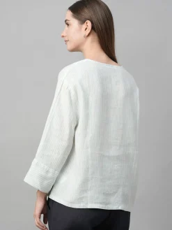 Women Cottonworld Tops & Shirts | Tops & Shirts^Women's Linen Boxy Fit Blouse