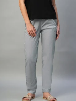 Women Cottonworld Trousers^Women's Cotton Lycra Regular Fit Pant