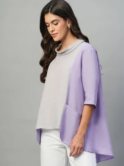 Women Cottonworld Tops & Shirts | Tops & Shirts^Women's 100% Linen Regular Fit Blouse