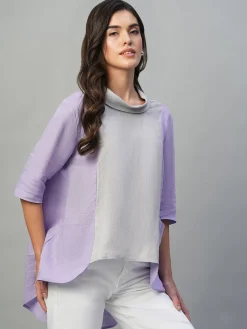 Women Cottonworld Tops & Shirts | Tops & Shirts^Women's 100% Linen Regular Fit Blouse