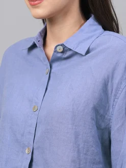 Women Cottonworld Tops & Shirts | Tops & Shirts^Women's Linen Boxy Fit Blouse