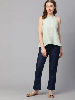 Women Cottonworld Tops & Shirts | Tops & Shirts^Women's Linen Regular Fit Blouse