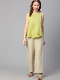 Women Cottonworld Tops & Shirts | Tops & Shirts^Women's Linen Regular Fit Blouse