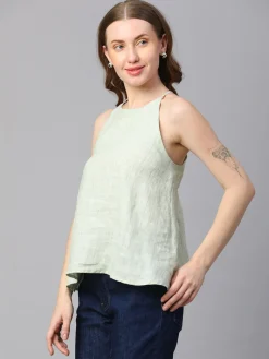 Women Cottonworld Tops & Shirts | Tops & Shirts^Women's Linen Regular Fit Blouse