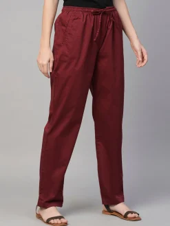 Women Cottonworld Trousers^Women's Cotton Elastane Regular Fit Pant