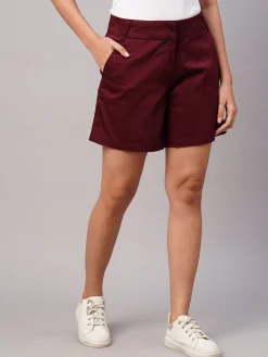 Women Cottonworld Shorts^Women's Cotton Lycra Regular Fit Shorts