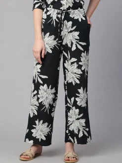 Women Cottonworld Trousers^Women's Cotton Flax Regular Fit Pant