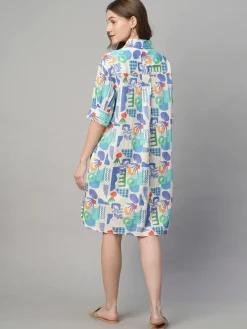 Women Cottonworld Dresses | Dresses^Women's Cotton Linen Boxy Fit Dress