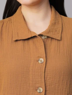 Women Cottonworld Jackets^Women's 100% Cotton Boxy Fit Jacket