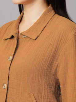 Women Cottonworld Jackets^Women's 100% Cotton Boxy Fit Jacket