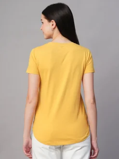 Women Cottonworld Round Neck | Regular Fit^Women's 100% Cotton Regular Fit Tshirt