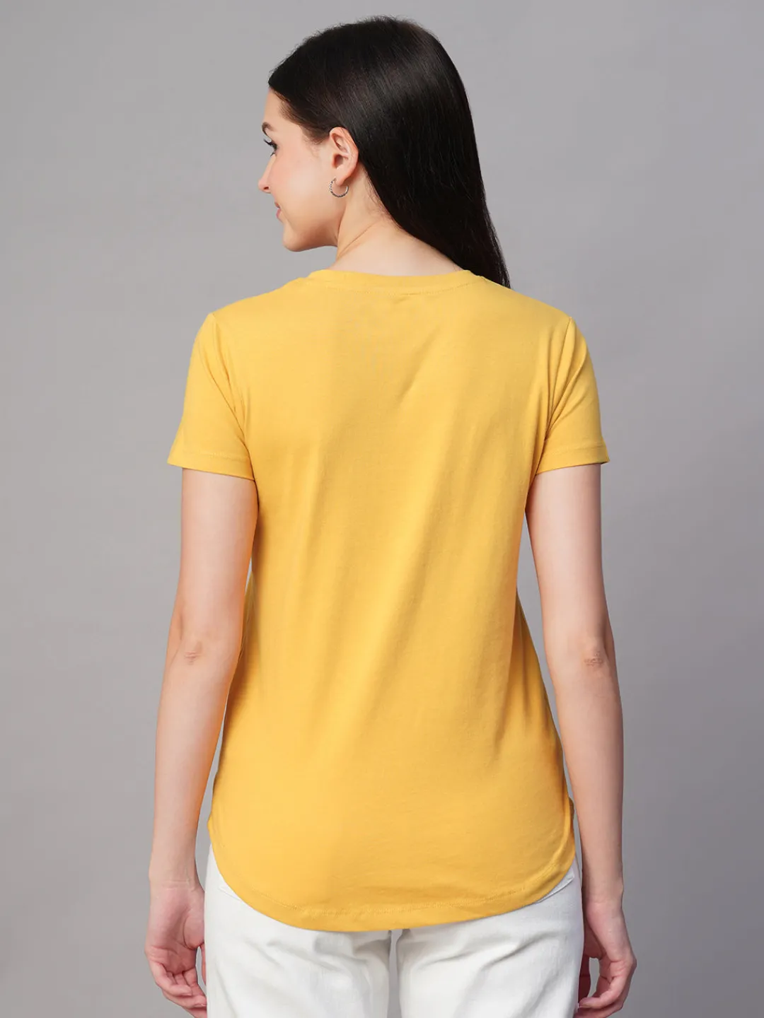 Women Cottonworld Round Neck | Regular Fit^Women's 100% Cotton Regular Fit Tshirt